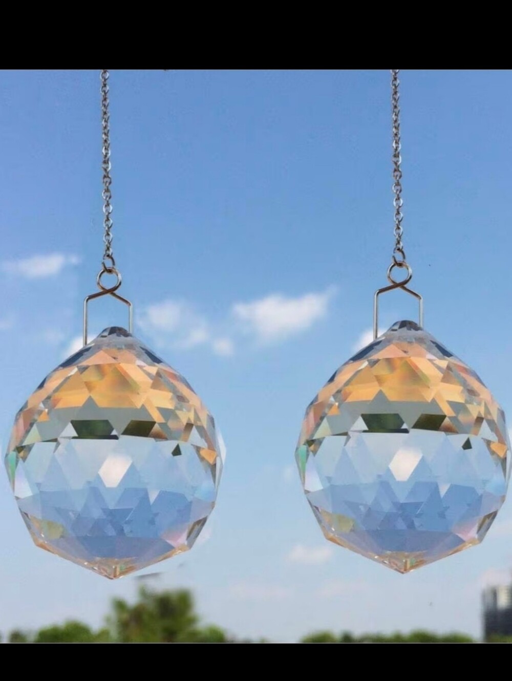 Suncatcher Prism Rainbow Maker Crystals Set Of 2